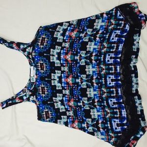 Socialite  Cool Rayon Shark-Bite Hemline  Tank Size Medium